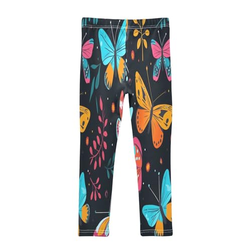 Toddler Girls Leggings Printed Yoga Pants Leggings Orange Blue Yellow Butterfly for Kids2