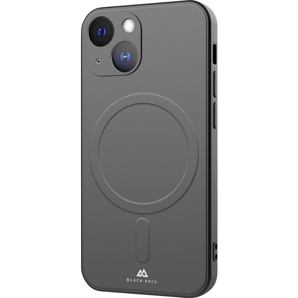 Black Rock - Custodia Fitness Case adatta per Apple iPhone 13 Mini I, compatibile con MagSafe, silicone, sottile, antiscivolo (nero)