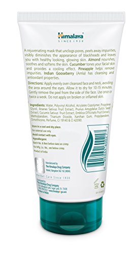 Himalaya Almond & Cucumber Peel-Off Mask, Removes Blemishes, Dead Cells and Impurities 5.07oz/150ml