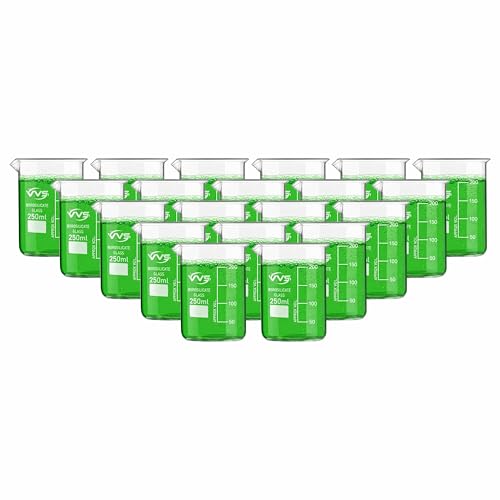 Image of VVS Borosilicate Glass Beaker 250ml pack of 20 of For School College, Lab Laboratry and professional use