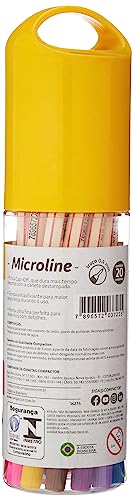 Caneta, Compactor, Com Ponta Porosa, Microline, 20 Cores