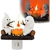 LEDeng Ghost Campfire Flickering Wall LightGhosts Campfire Flicker Flame Halloween Wall LightLED Faux Campfire Wall LightHalloween Wall Light Indoor DecorationHoliday Gifts for Family and Friends