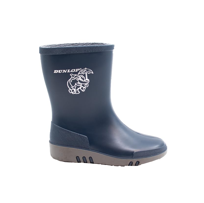 Image of Dunlop Boy's Work Wellingtons Rain Boot, Blue Blue Blue 04, 9.5 UK Child