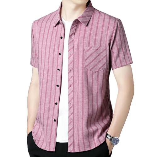 Chemise lin et coton homme motif écossais idéale pour terrasses et vacances