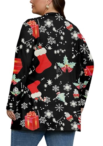 Image of OLRIK Plus Size Cardigan for Women 2026 Lightweight Open Front with Pockets
