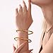 Kokoma Fashion Heart Cuff Bracelet for Women Minimalist Stainless Steel Hollow Hearts Large Cuffs Bangle Bracelets Statement Bangles Bohemian Jewelry (Gold)