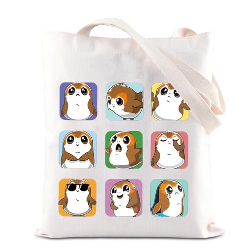 54% Off Cute Porg Tote Bag - Reusable Shopping Bag