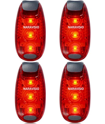 Naravisio Juego de 4 luces LED intermitentes para la escuela, luz de seguridad, luz de paseo, luz para caminar, luz para niños, mochila, perros, gatos, corredores, cochecitos Cover