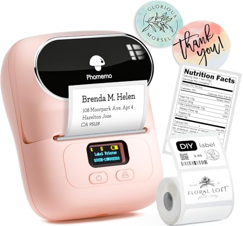 Phomemo Label Printer M110 Upgraded Label Maker Bluetooth No Ink Portable for Small Business,