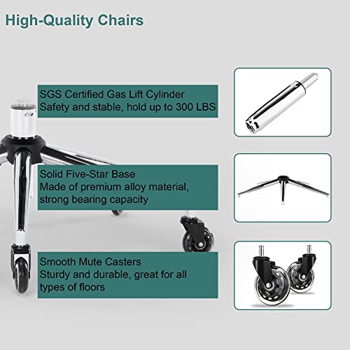 Ergonomic Mesh Office Chair, Home Office Desk Chairs With Adjustable Backrest, High Back Computer Desk Chair With Adjustable Headrest And Flip-Up Arms, Swivel Task Chair (Sapphire Blue) #TOP7