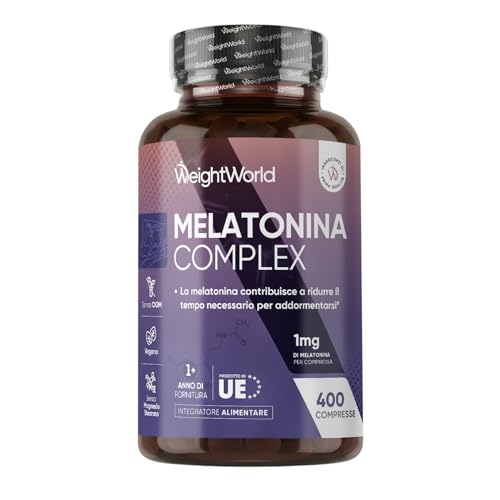 Melatonina per Dormire 1mg, 400 Compresse WeightWorld