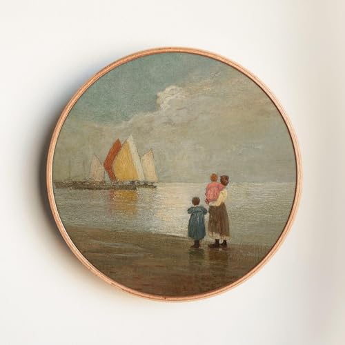 Vipiri Vintage Seaside Painting - Soft tone coastal wall art