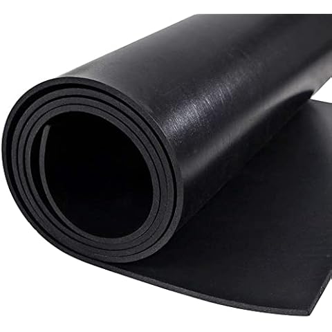 Nisorpa 100x200cm Gummimatte Meterware 3mm Schwarz & Glatt Antirutschmatte Gummiplatte Bodenbelag Schutzmatte Gummistreifen für Keller Garage Werkstatt Industrie Cover