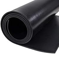 Nisorpa 100x200cm Gummimatte Meterware 3mm Schwarz & Glatt Antirutschmatte Gummiplatte Bodenbelag Schutzmatte Gummistreifen für Keller Garage Werkstatt Industrie