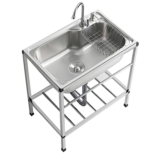 Évier en acier inoxydable durable, station de lavage robuste pour cour