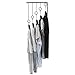MyGift 3 Pack Wall Mounted Black Metal Garment Rack with 5 Hanging Rings, Sturdy for Clothing Display, Retail Clothing Organizer, Wall Hanger for Clothes, Coat Hanger for Entryway, Mudroom, Bedroom