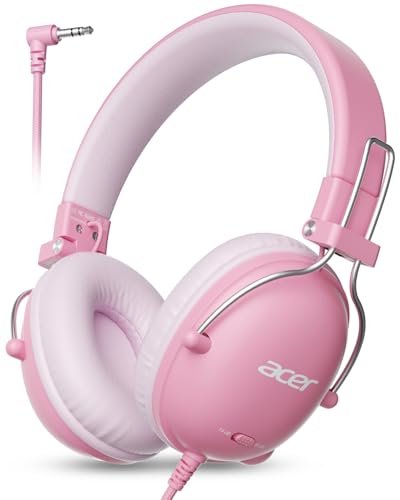 Acer Kids Headphones Wired for School, 74-85dB Limiter, Pink OHW342 - image 1