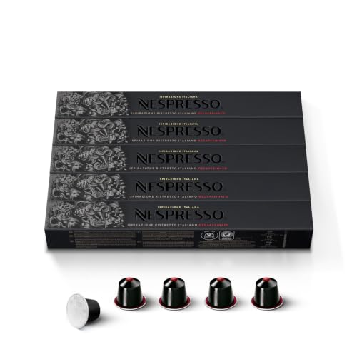Nespresso Original, Ristretto Decaf Italiano, Dark Roast, 50-Count Pods