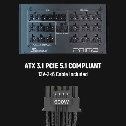 Image of Seasonic Prime TX-1300 | 1300W | 80+ Titanium| ATX 3.0 & PCIe 5.0 Ready| Full Modular | ATX Form Factor | Premium Japanese Capacitor | Nvidia RTX 30 /40 Super & AMD GPU Compatible (Ref. SSR-1300TR2)