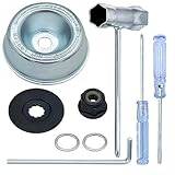 NeJesZoe Brush Cutter Blade Adapter Kit Trimmer Adapter Attachment for Stihl FS55 FS56 FS70 FS80 FS85 FS90 FS100 FS110 FS120 etc (with Thrust Washer, Rider Plate, Collar Nut, Wrench, Screwdriver)