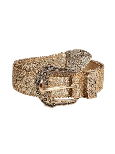 Verdusa Women's Vintage Buckle PU Leather Waist Belts Western Belts