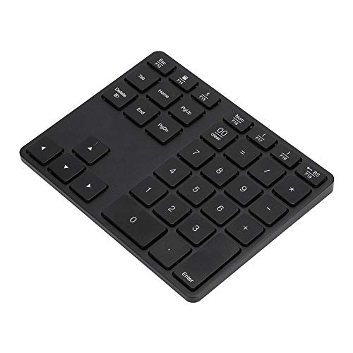 Sxhlseller Tastiera numerica Wireless 35 Tasti Tastiera Ultrasottile Ricaricabile Bluetooth 5.0 per Notebook PC Desktop Portatile(Nero)