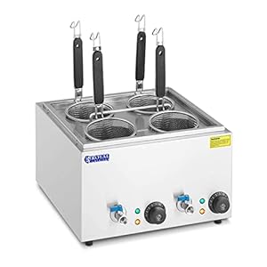 Royal Catering RC-0042 pasta-koker met 4 manden temperatuur: 30-110 °C pasta-station pastaskoker Gastro
