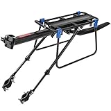 Mountainbike Gepäckträger ist aus Aluminium gefertigt, das Gewicht beträgt also nur 1,3 kg