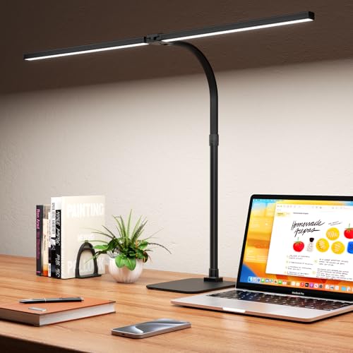 Kaulsoue Desk Lamp Architect Task Dual Head Modern Flexible Gooseneck