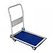 Platform Cart Folding Dolly Cart with Wheels Heavy Duty Platform Push Hand Truck Foldable Push Dolly Moving Warehouse Rolling Casters 330lbs Weight Capacity,Blue