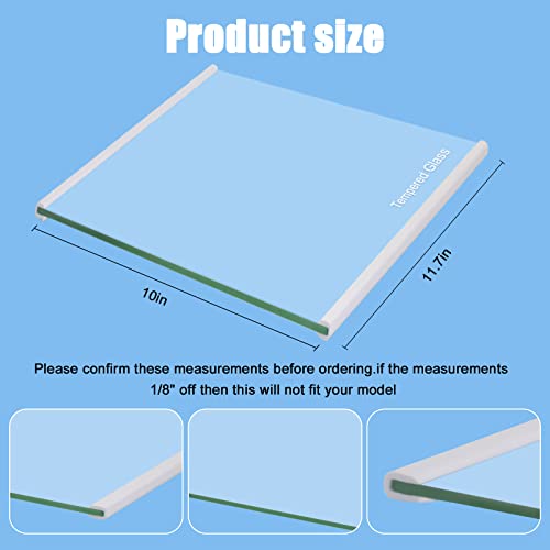 W11130203 Freezer Glass Shelf Replacement for Whirlpool Ikea Refrigerator Glass Shelf -Replaces W10773887, WPW10527849,AP6262440-11.7" X 10" by folosem - Used condition - Image 3