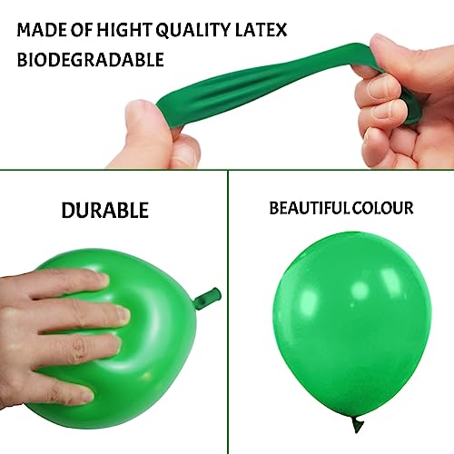 Image of Green Balloons 110Pcs, 5 Inch Small Green Latex Party Balloons, Mini Thick Green Balloons for Birthday Wedding Baby Shower Decorations.
