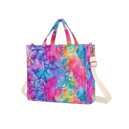 Bolso Tote de Mujer en Corduroy con Estampado Acuarela miniatura 2