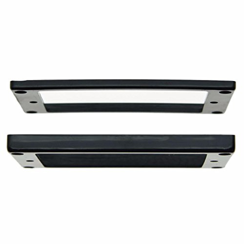 Dopro Set of 2 Plastic Humbucker Pickup Ring Pickup Mounting Frame Flat Bottom 35 for Neck and 79 for Bridge Pickup Black - Image 3