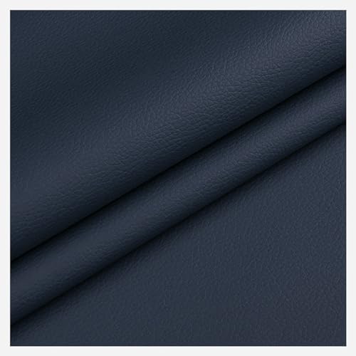 Tissu Faux Cuir marine 1.6x4m au mètre ultra résistant pour recouvrir canapé et fauteuil