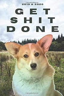 2020 & 2021 Two-Year Daily Planner To Get Shit Done | Funny Dog