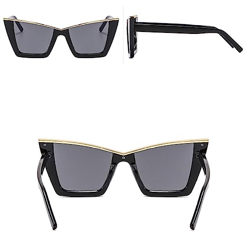 Lunettes oeil de chat de luxe avec monture léopard rétro - 3