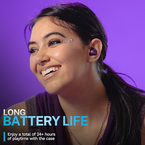 Image of JLab Go Pop ANC, True Wireless Earbuds, Active Noise Cancelling, Transparent Purple
