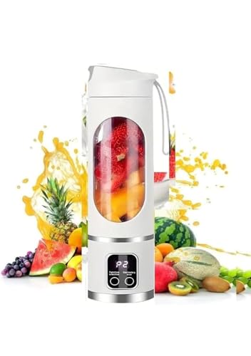Image of Portable Juicer Mixer Blender for Juices, Smoothies, Cold Coffee, Rechargeable 10 Blades Bottle Juicer Smoothie Maker, Fruits Mixer Grinder for Home, Office, Gym, Travel, 450ML