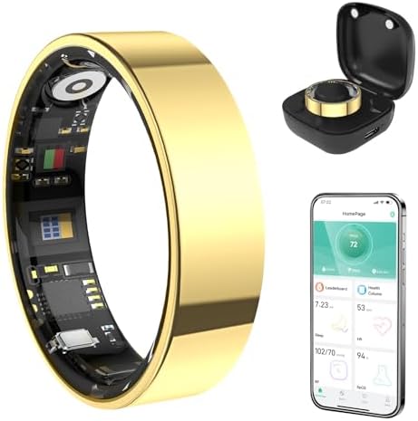 Smart Ring Health Tracker, Bluetooth Connection Health Ring for W...