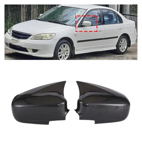 Boîtier de rétroviseur Civic 2002-2005 aspect carbone pour remplacement de coque