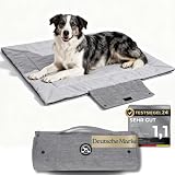 Abby&Ivy Hundedecke für Unterwegs 90x70cm- Faltbare Hundematte & Hundekissen, Waschbar, rutschfest, Outdoor Hundebett für Reisen, Camping, Auto & Büro, Decke für kleine und mittlere Hunde