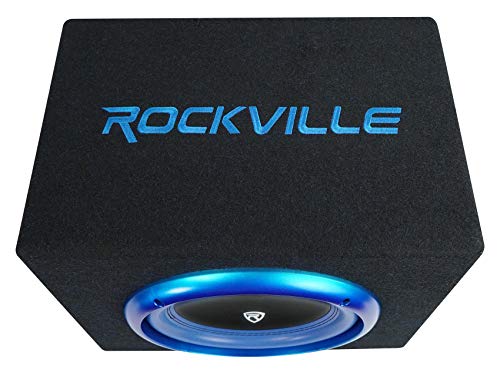 Rockville Rvb10.1A 10" 500W Powered Car Subwoofer+Sub Enclosure Box+Amp Wire Kit #TOP2