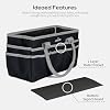 Jjring Craft and Art Organizer Tote Bag - 600D Silver Nylon Fabric Art Caddy with Pockets - for Art, Craft, Sewing, Medical, and Office Supplies Storage #5