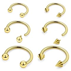 6pcs,16g,ball+spike,goldtone