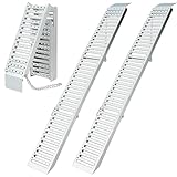 ガービー（Garvee） ラダーレール スチール製 バイクスロープ 長さ183*幅22cm 三つ折り バイク スロープ 耐荷重453 kg 折りたたみ 段差解消 滑り止め 2本セット 軽トラ 四輪バギー