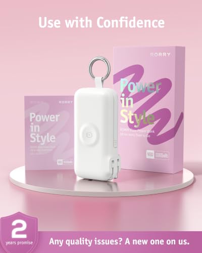Image of RORRY Flow Portable Charger 10000mAh 40W Wall Plug Power Bank Battery Pack