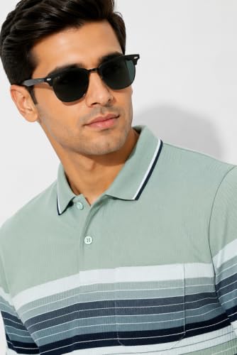 Image of SANE ORIGINALS Full Sleeves Textured Polo Tshirt for Men with Pocket || Long Sleeves Collar and Pocket T-Shirt for Men