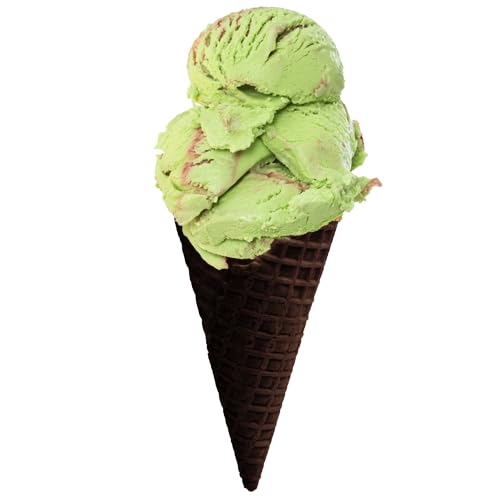 AussieBlends Waffle Ice Cream Cones Bulk For Soft Serve, Gelato, and Scooped Ice Cream, Waffle Cones Bulk, Dark Chocolate Cone Flavor, 156 Count (Black Cocoa, Large Size)