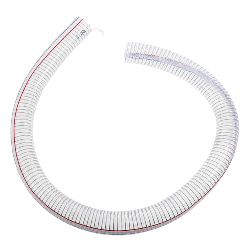 KICHOUSE Tubería Flexible de PVC Alambre de Acero para Manguera Marina 1 Metro 32Mm*40Mm Resistente al Desgaste y Envejecimiento para Transporte de Agua y Petróleo